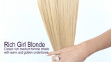 Rich Girl Blonde (#20) One-Piece Clip-In Extensions