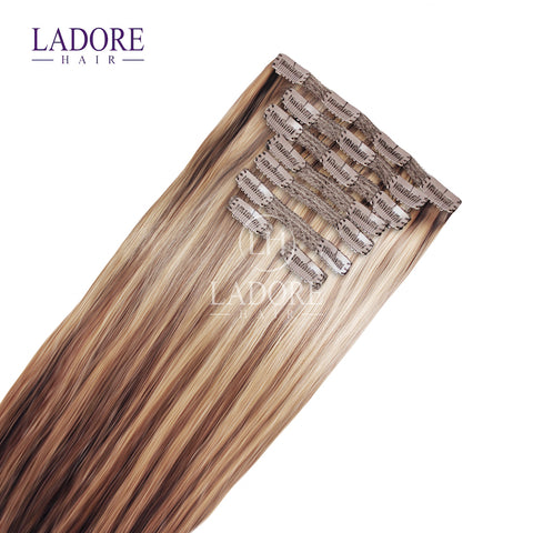 Beverly Hills Brunette (#4/27) 8-Piece Clip-In Extensions