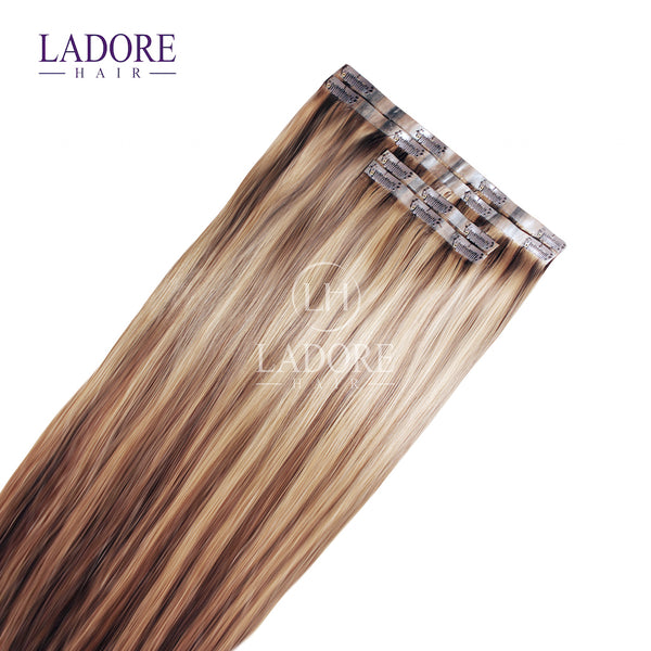 Beverly Hills Brunette (#4/27)Seamless Clip-In Extensions