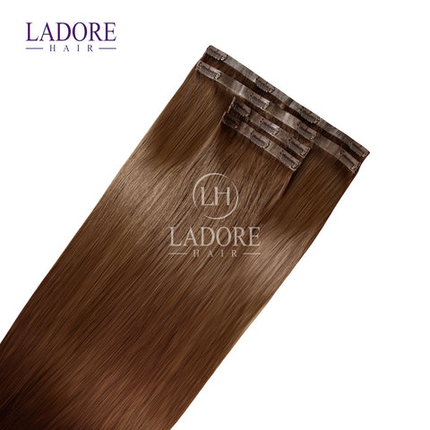 Chestnut Envy (#6) Seamless Clip-In Extensions